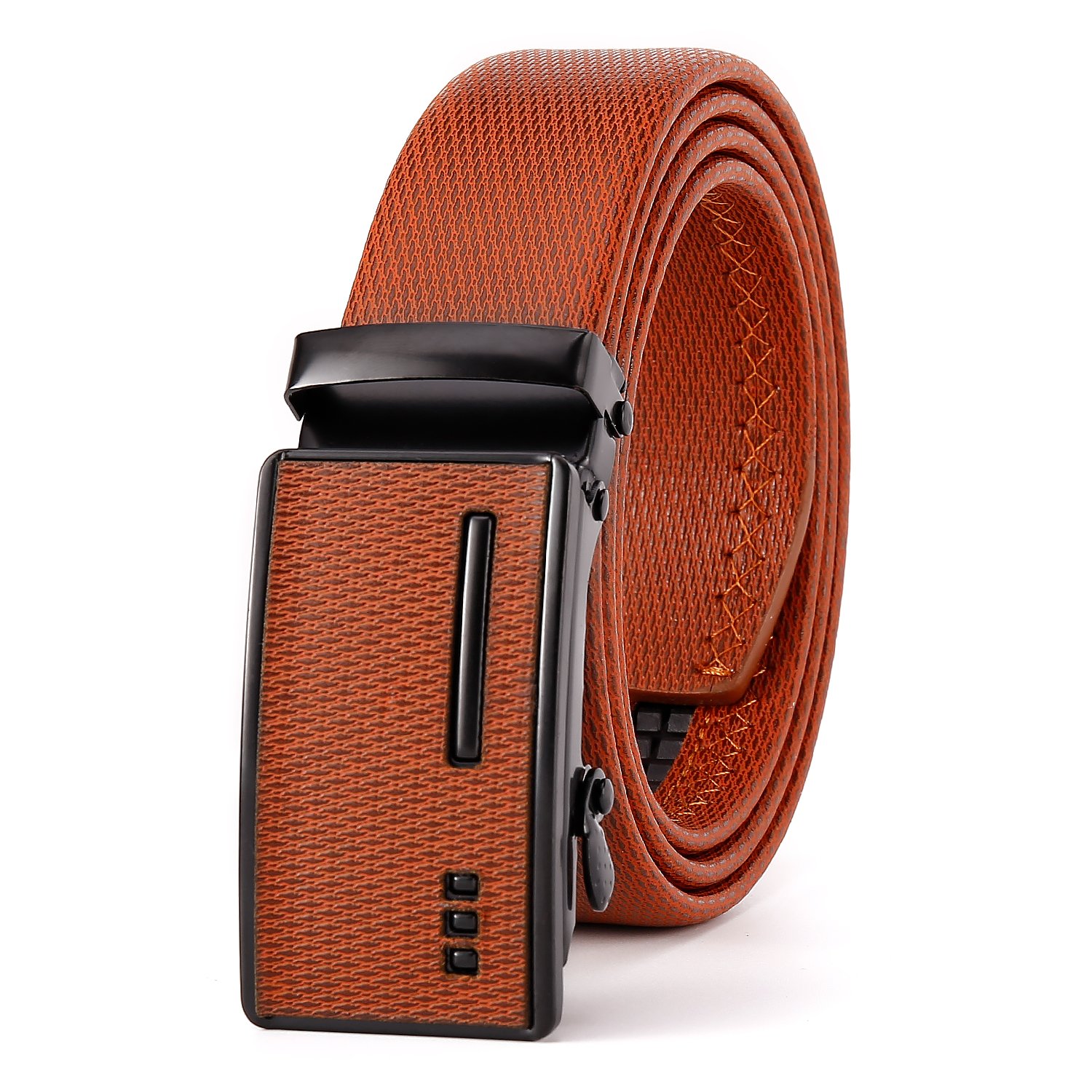 Adjustable pvc western ratchet belt adjustable durable custom men leather belt with automatic sliding buckle men belt