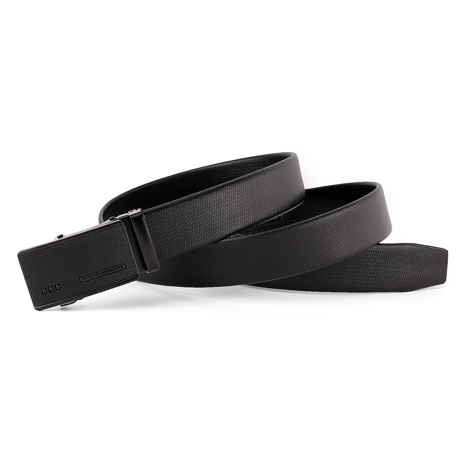 Adjustable pvc western ratchet belt adjustable durable custom men leather belt with automatic sliding buckle men belt
