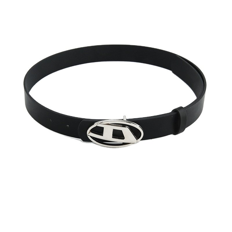 Factory Women's round shape pu leather belt pin buckle leather Women's retro vintage thin belt brand designer belt