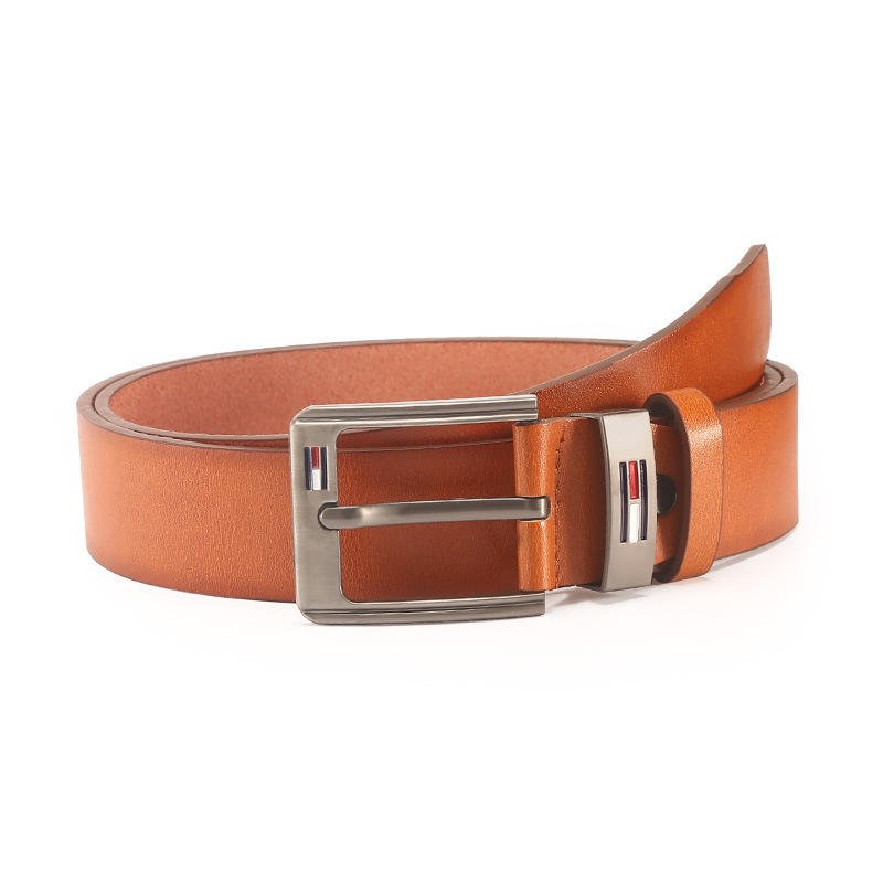 Luxury Brand Men's Slide Buckle Belt Synthetic PU Leather Belt for Business Casual and Western Style Accessory