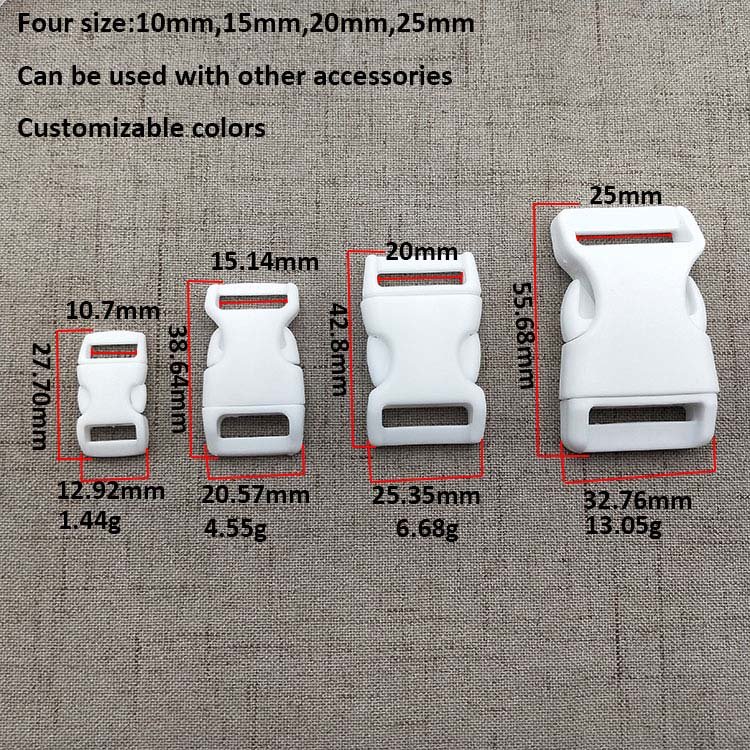 Bag accessories recycled plastic buckle 1"(25mm) customized colored recycled plastic buckle Degradable Material