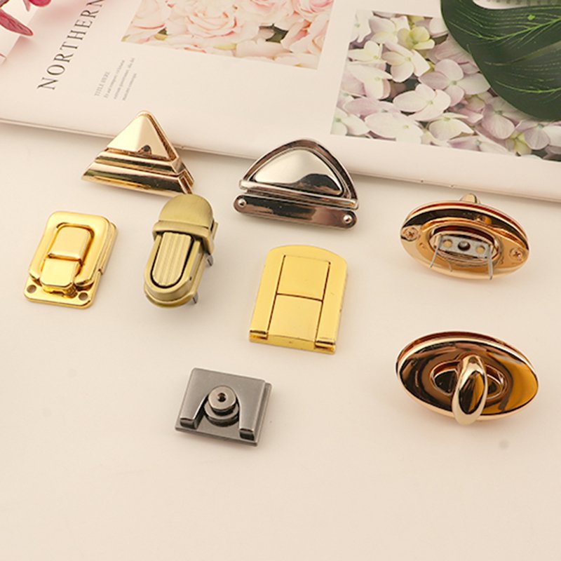 Bag Accessories Luggage Lock buckle Metal Purse Frame Kiss Clasp Bag Lock Alloy Turn Twist Lock for Leather Strap Bags Hardware