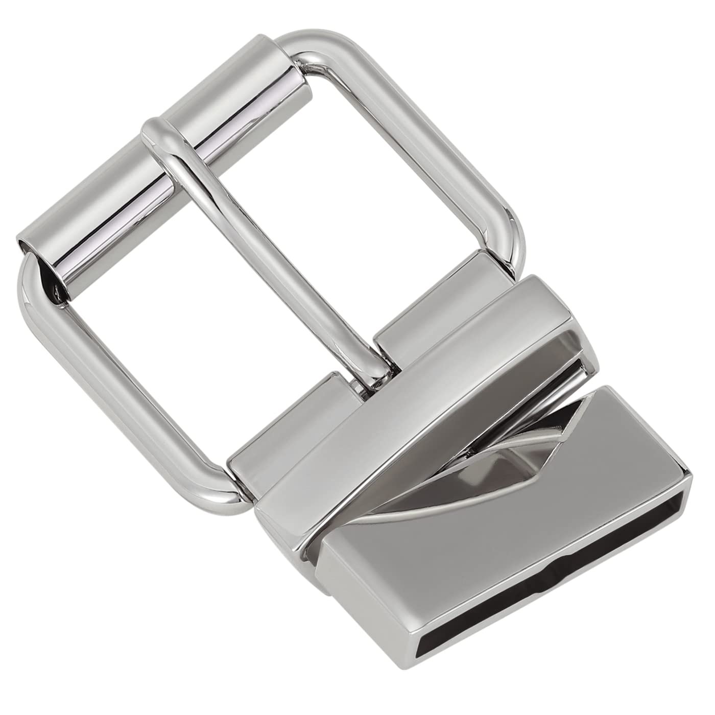 Steel Alloy Custom Men Metal Rotating Reversible Pin Leather Belt Buckles