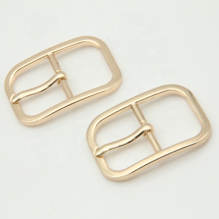 Custom size 25mm*39mm light gold metal slide pin buckles for bag parts