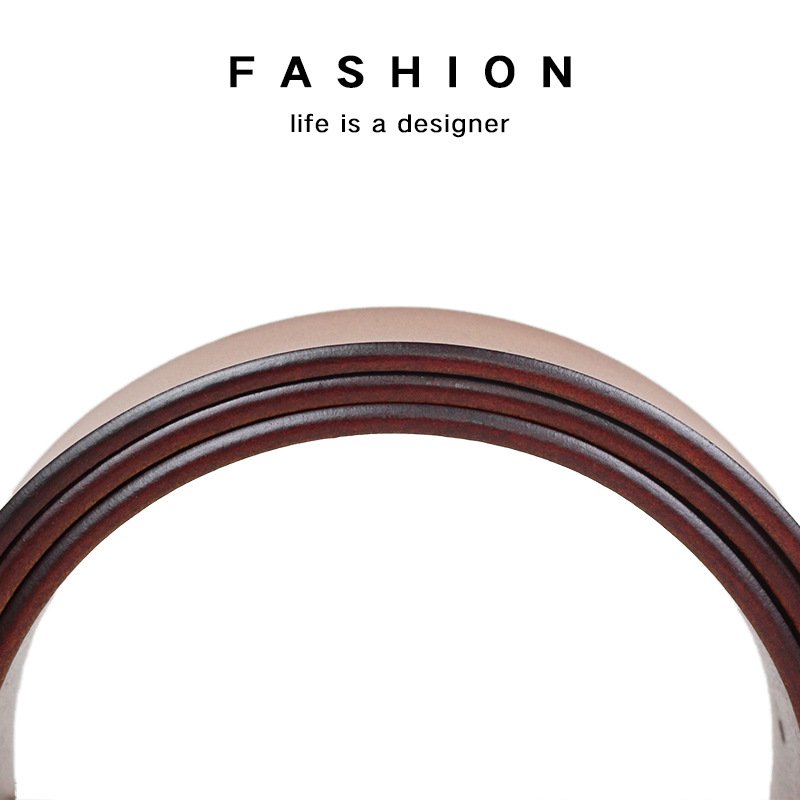 Wholesale Vintage Style Women's Genuine Leather Belt with T Buckle Custom Length Black Cowhide Dress Jeans Accessory for Women