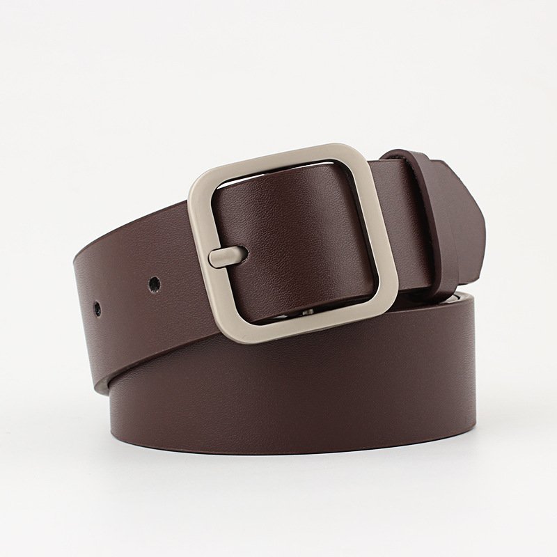 WDD387 New Women Square Pin Buckle Waist Belts Korean Version Students Jeans Fashion PU Belts Ladies Casual All Match Belts