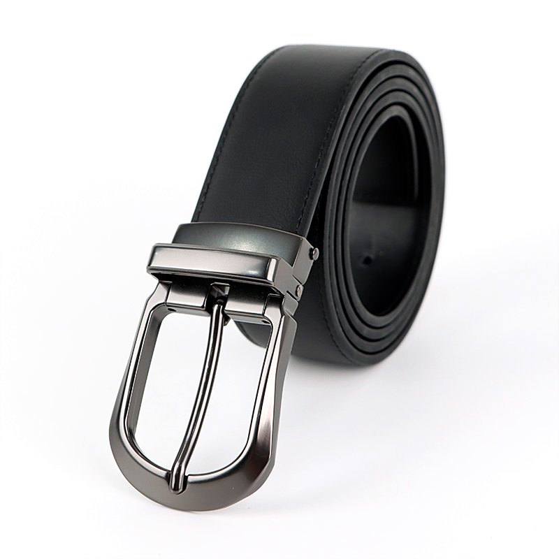 Fashion casual pin buckle belt with customizable logo men genuine leather formal belt high-end simple men belt