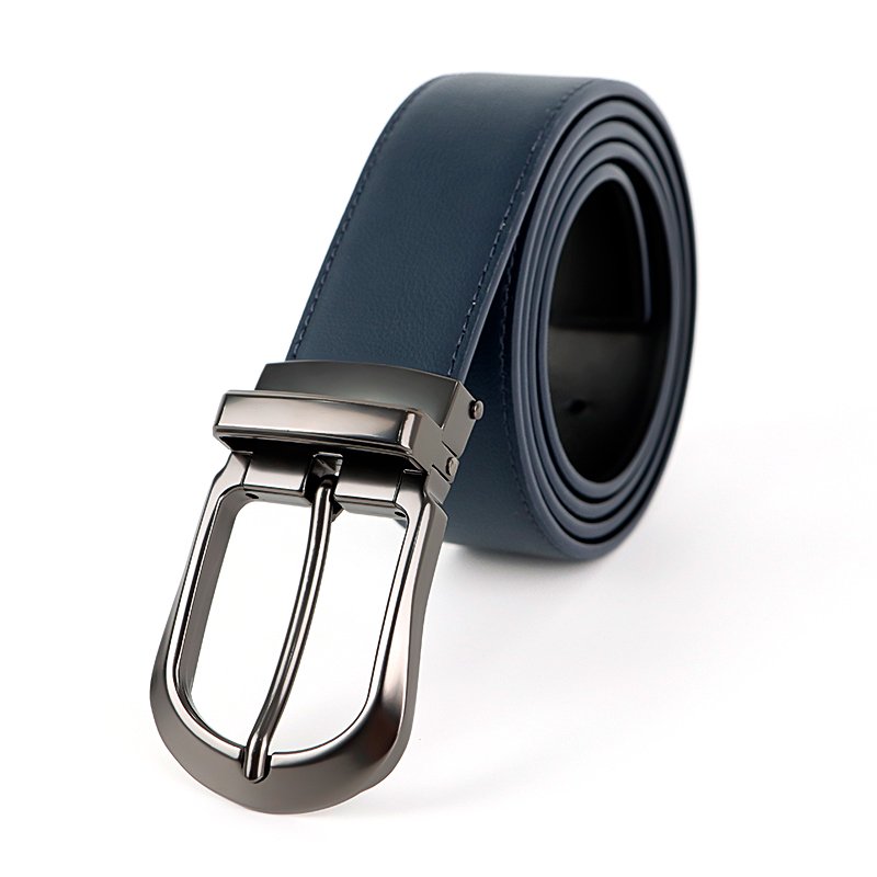 Fashion casual pin buckle belt with customizable logo men genuine leather formal belt high-end simple men belt