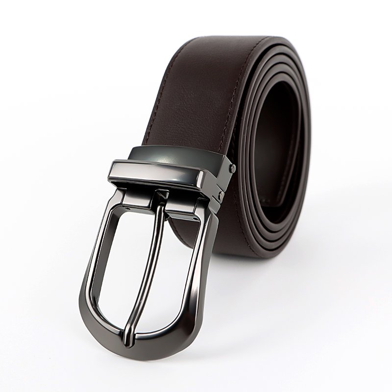 Fashion casual pin buckle belt with customizable logo men genuine leather formal belt high-end simple men belt