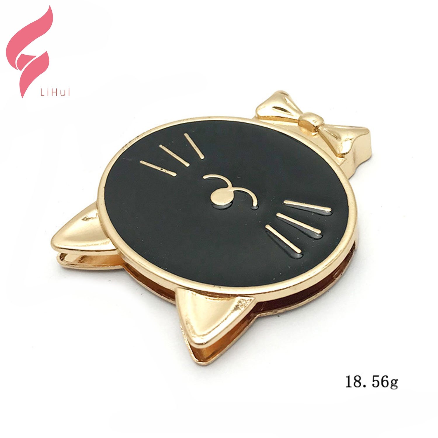 LiHui hardware hardware accessories handbag decorative parts cute cat purse closure clasp buckles bag twist locks for handbags
