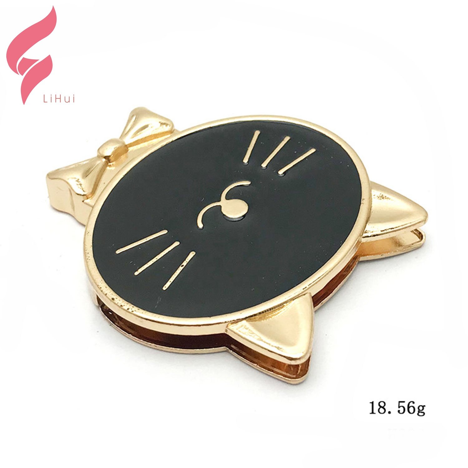 LiHui hardware hardware accessories handbag decorative parts cute cat purse closure clasp buckles bag twist locks for handbags