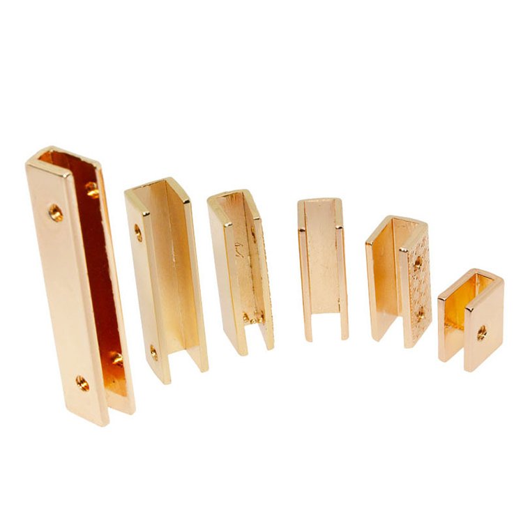 Cheap Price Metal Webbing Decorative Rectangle Strap Ending Clips Straps Leather Belt Stopper Ends Buckles Cap For Bags Hardware