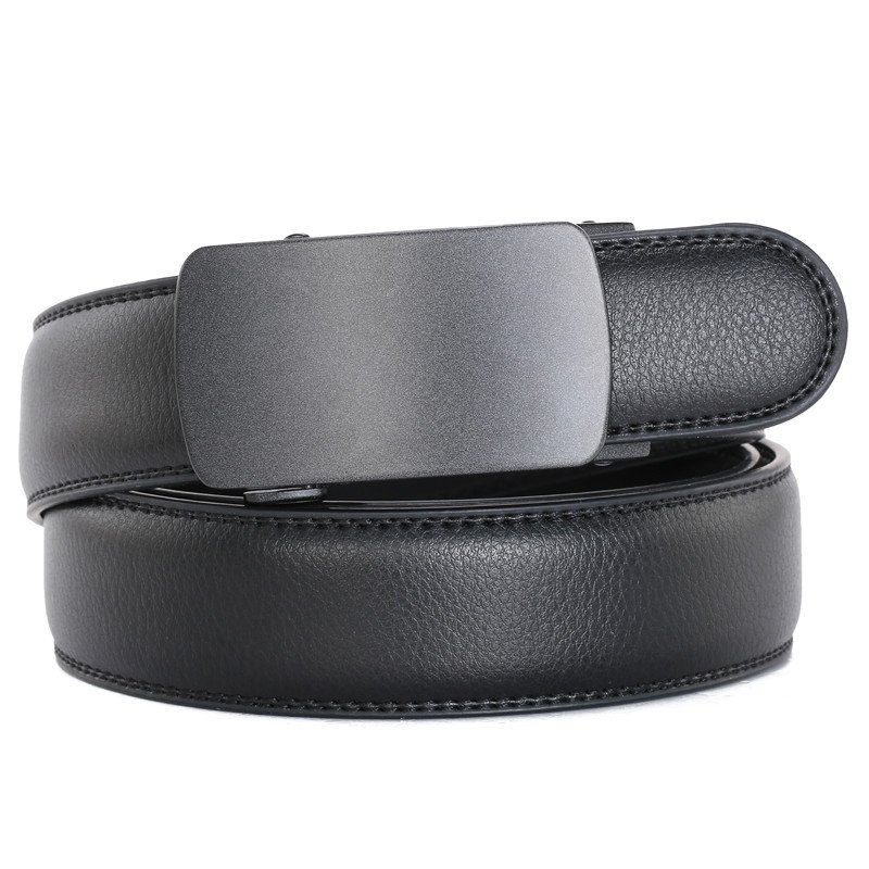 LQbelt Men's Genuine Leather Belt Automatic buckle belts for men cowhide belt OEM factory