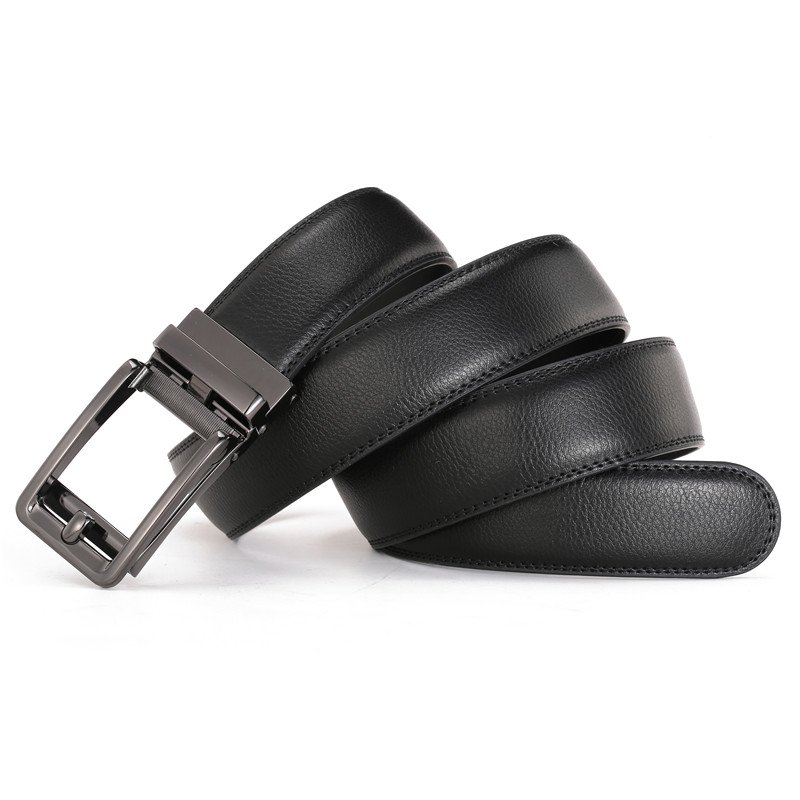 LQbelt Men's Genuine Leather Belt Automatic buckle belts for men cowhide belt OEM factory