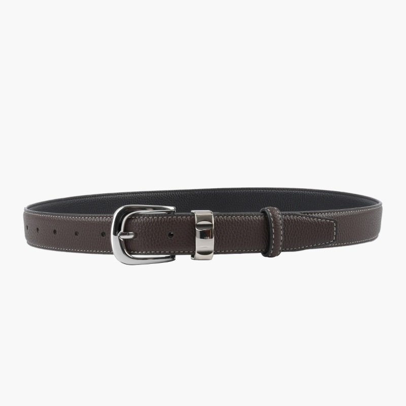 Wholesale Women's Belt Pin Buckle Female Pure Cowhide Culottes Belt Stock Genuine Leather Belt Ladies
