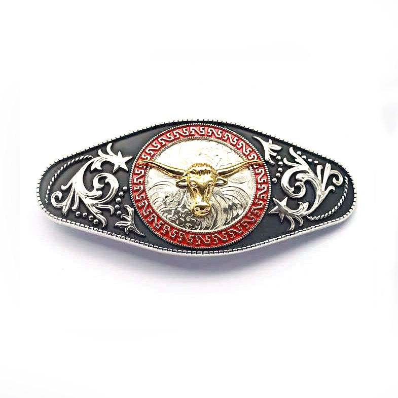 Manufacturers wholesale customized cowboy big gold cow bull western cowboy horse belt buckle