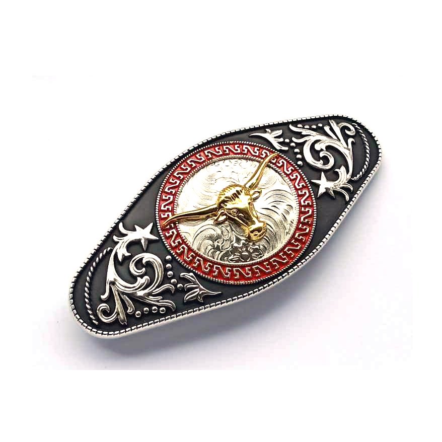 Manufacturers wholesale customized cowboy big gold cow bull western cowboy horse belt buckle