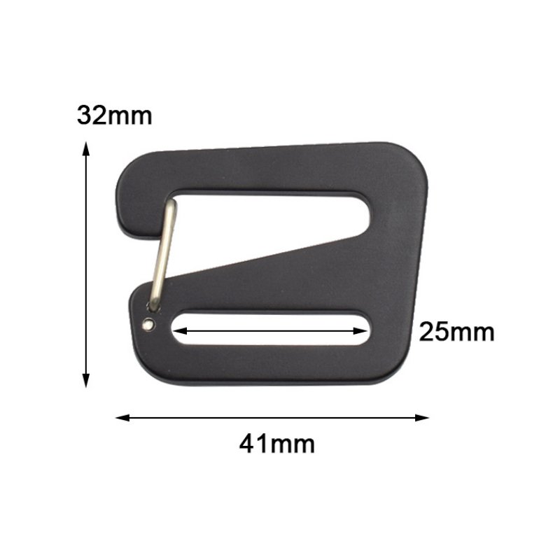 hot sale Adjustable Anodized Aluminium Bag Webbing Strap Belt G Hook Buckle G shape snap hook