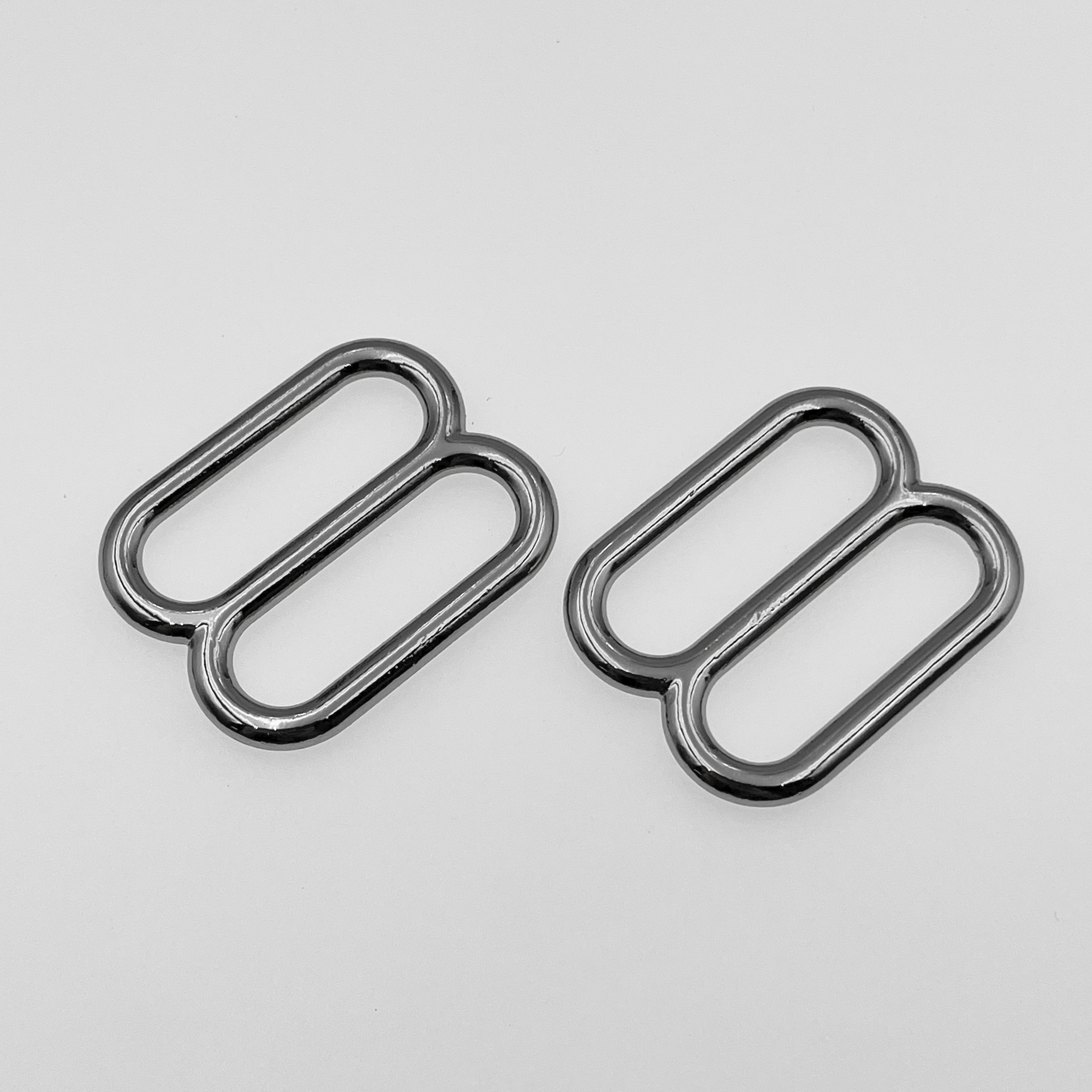 Lingzhen New Design Zinc Alloy Slider Tri-Glide Adjustable Buckle Fastener 32mm Flat Metal Slide Buckle for Bag DIY Accessories