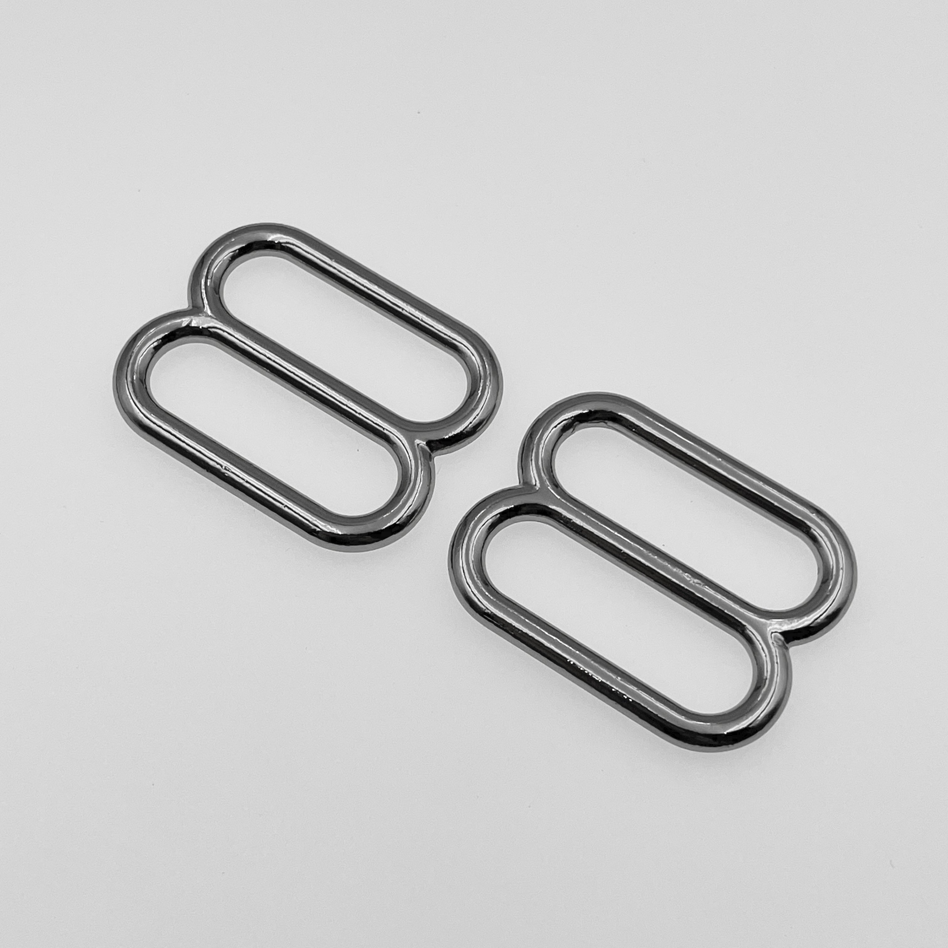 Lingzhen New Design Zinc Alloy Slider Tri-Glide Adjustable Buckle Fastener 32mm Flat Metal Slide Buckle for Bag DIY Accessories