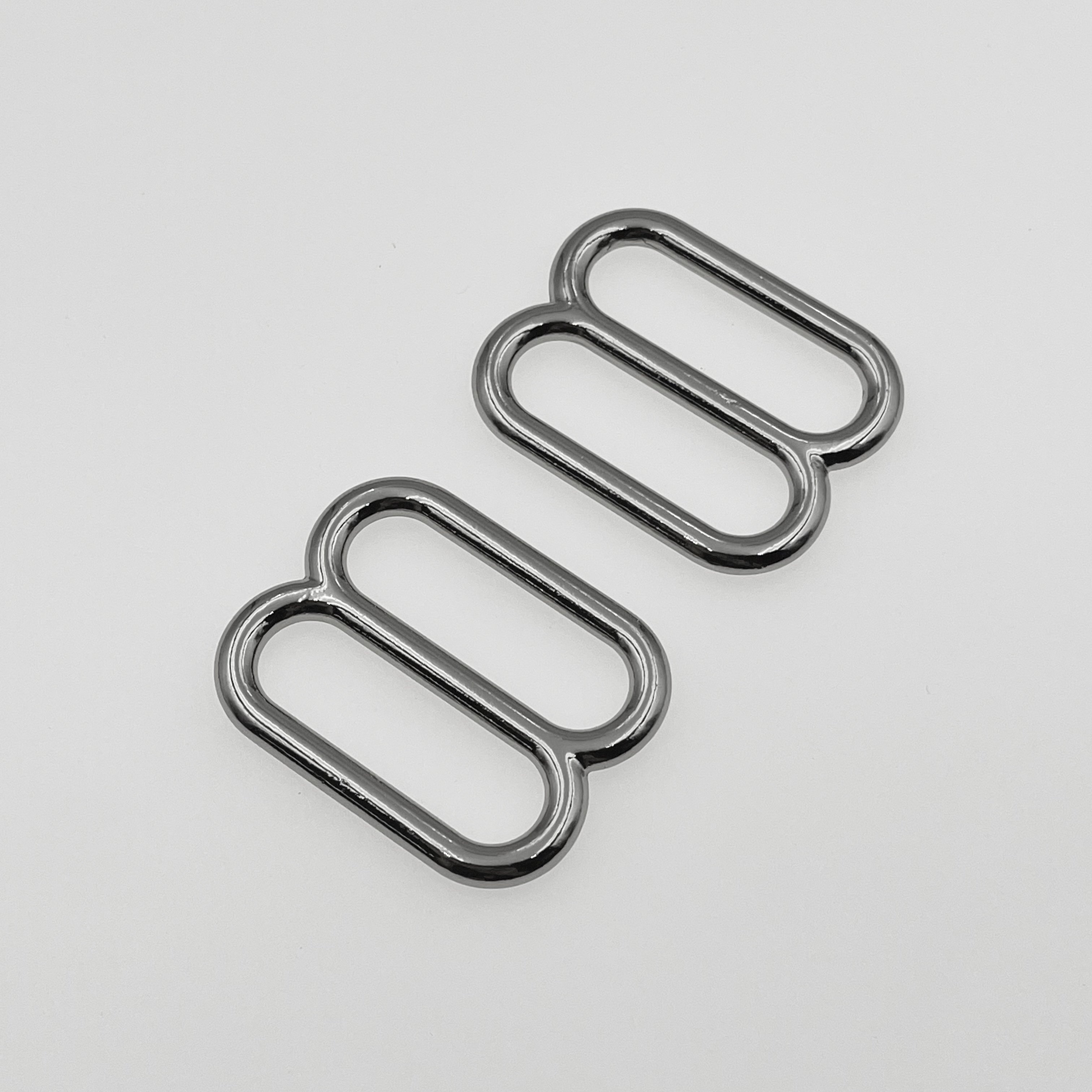 Lingzhen New Design Zinc Alloy Slider Tri-Glide Adjustable Buckle Fastener 32mm Flat Metal Slide Buckle for Bag DIY Accessories