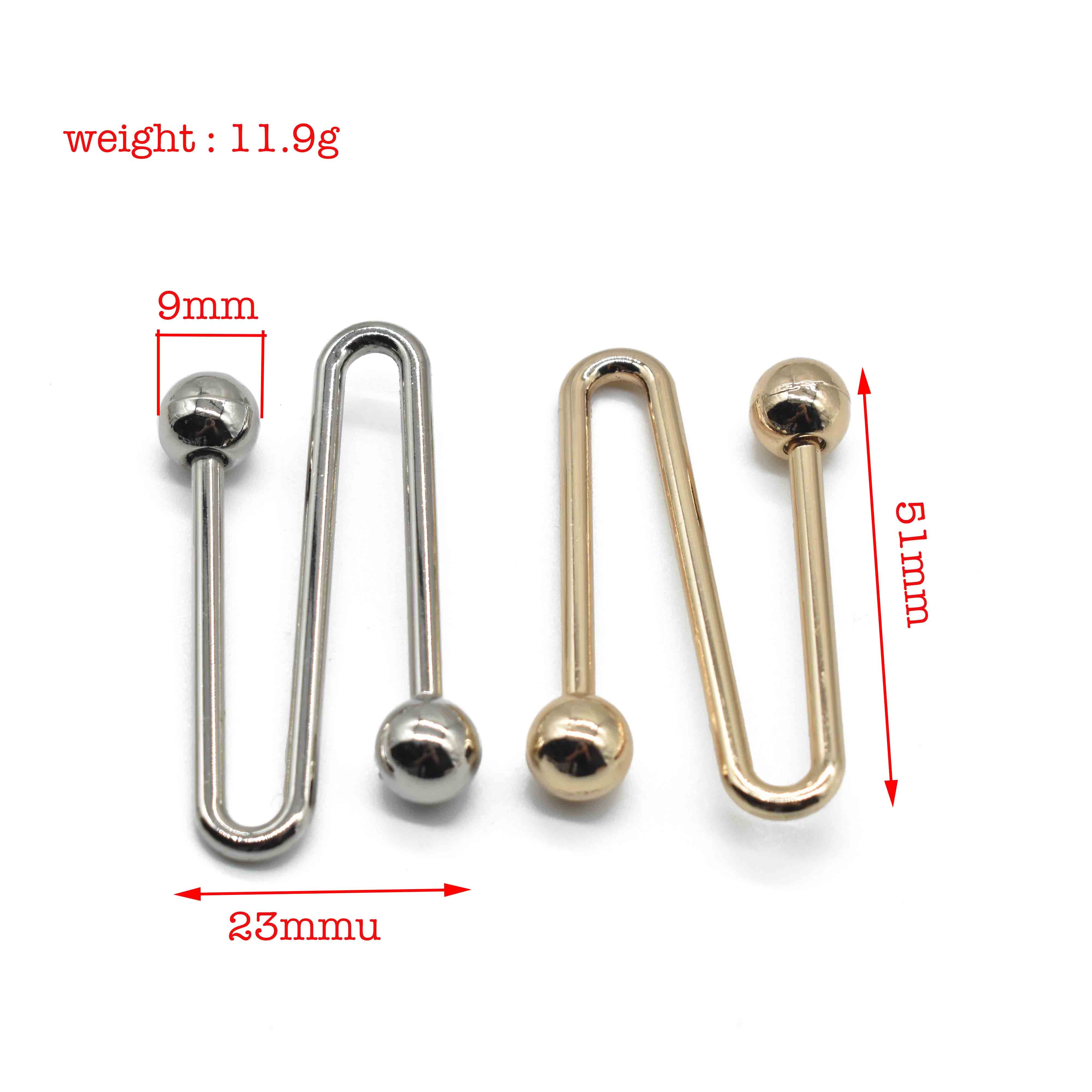 2022 new hot selling chic simple atmospheric design alloy buckle bikini U-shaped buckle metal U-shaped buckle for women.