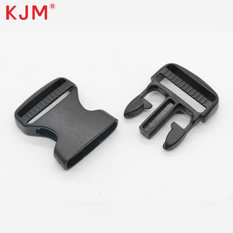 Custom logo colorful pom recycled side release 50 mm safe plastic buckles lock for other bag parts