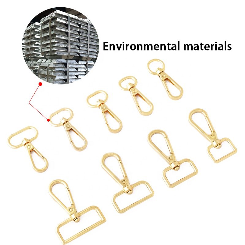 High quality handbag accessories Spring buckle gold buckle swivel lobster clasp metal hook buckle