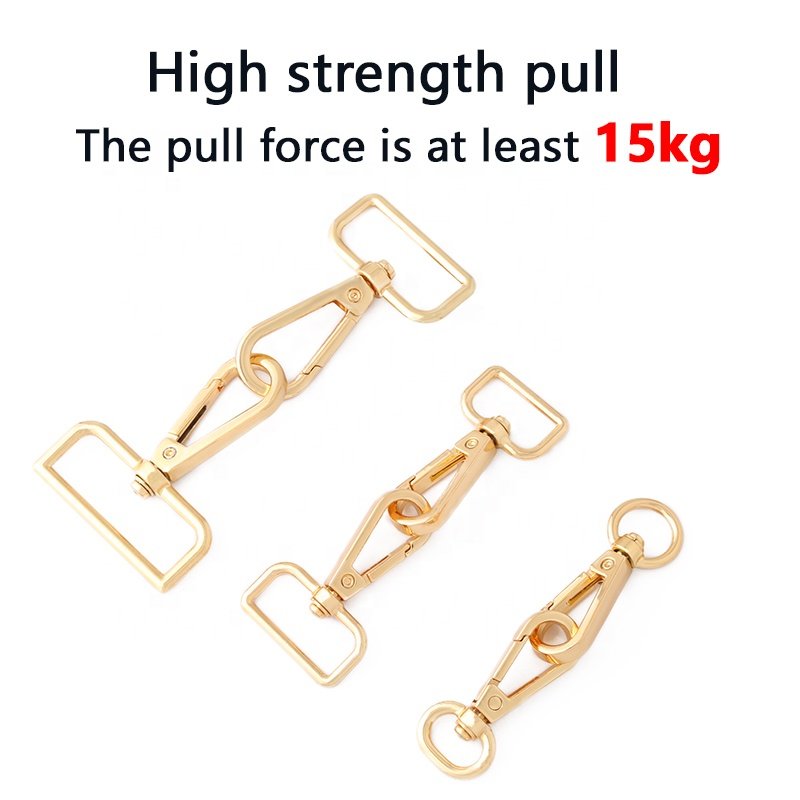 High quality handbag accessories Spring buckle gold buckle swivel lobster clasp metal hook buckle