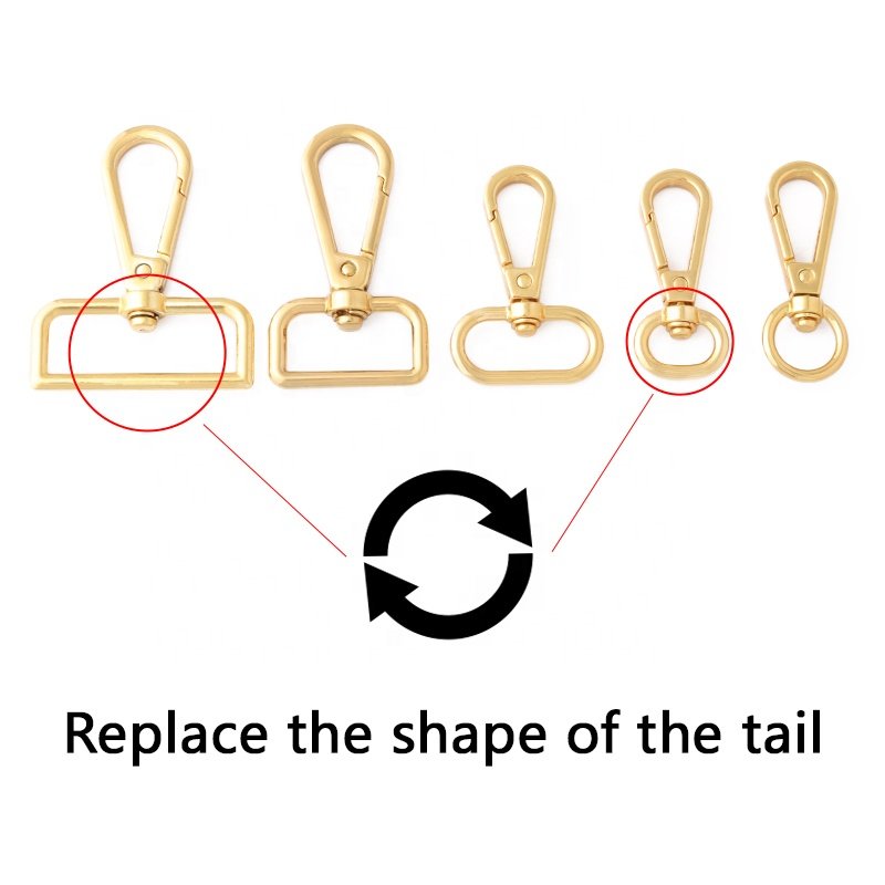 High quality handbag accessories Spring buckle gold buckle swivel lobster clasp metal hook buckle
