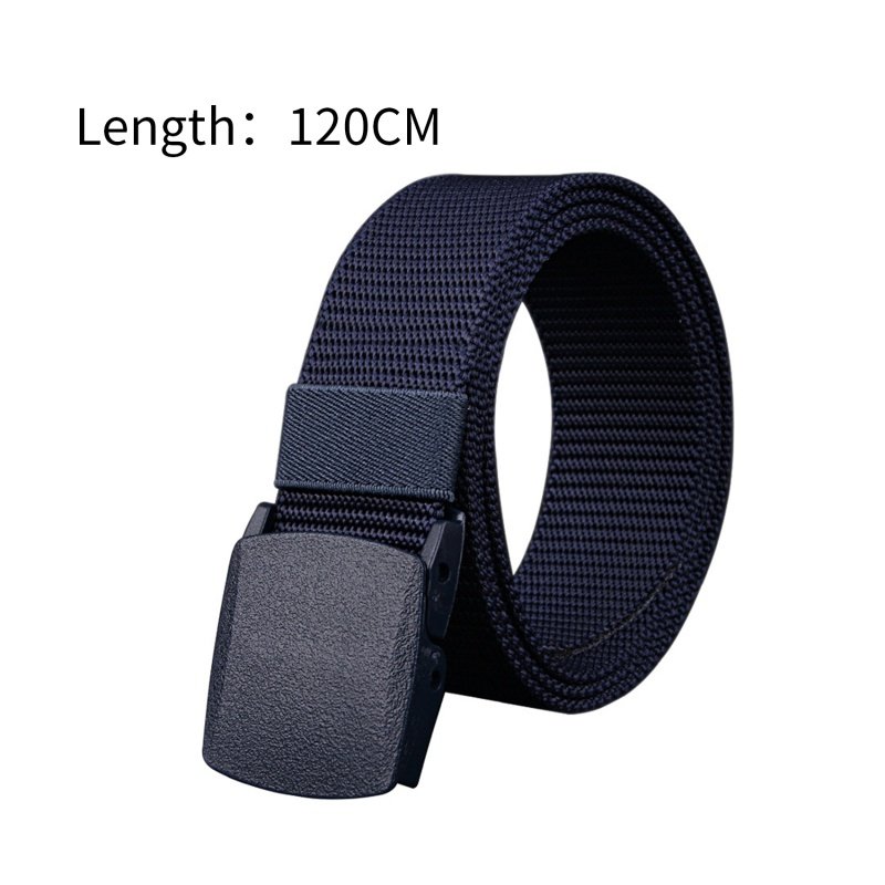 8 Colors Men Female Belts Nylon Adjustable Belt Outdoor Travel Tactical Waist Belt with Plastic Buckle for Pants 120cm