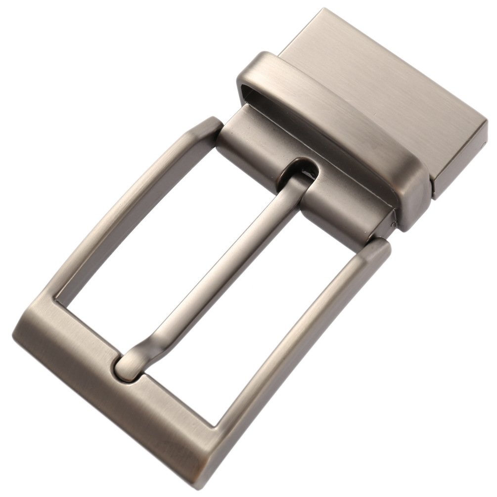 Leisure Business Men's Belt buckle Metal accessories zinc alloy Double side reversible 35mm Square clip pin buckle for belt