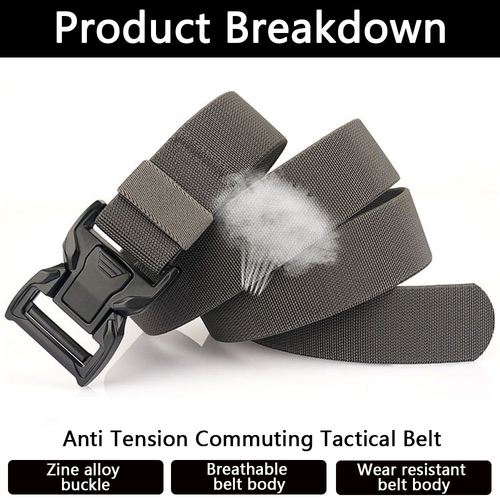 TUSHI Tactical Belt High Quality Metal Buckle Belts Custom Logo Men's Stretch Elastic Jeans Nylon Belt Customized Factory