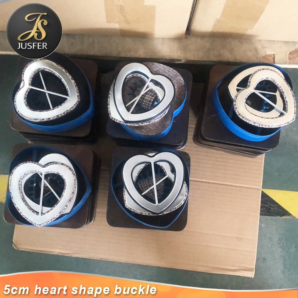 Belt buckle manufacture supply 2 inch aluminum belt buckle blank for belt garment heart shape blank buckle for lady