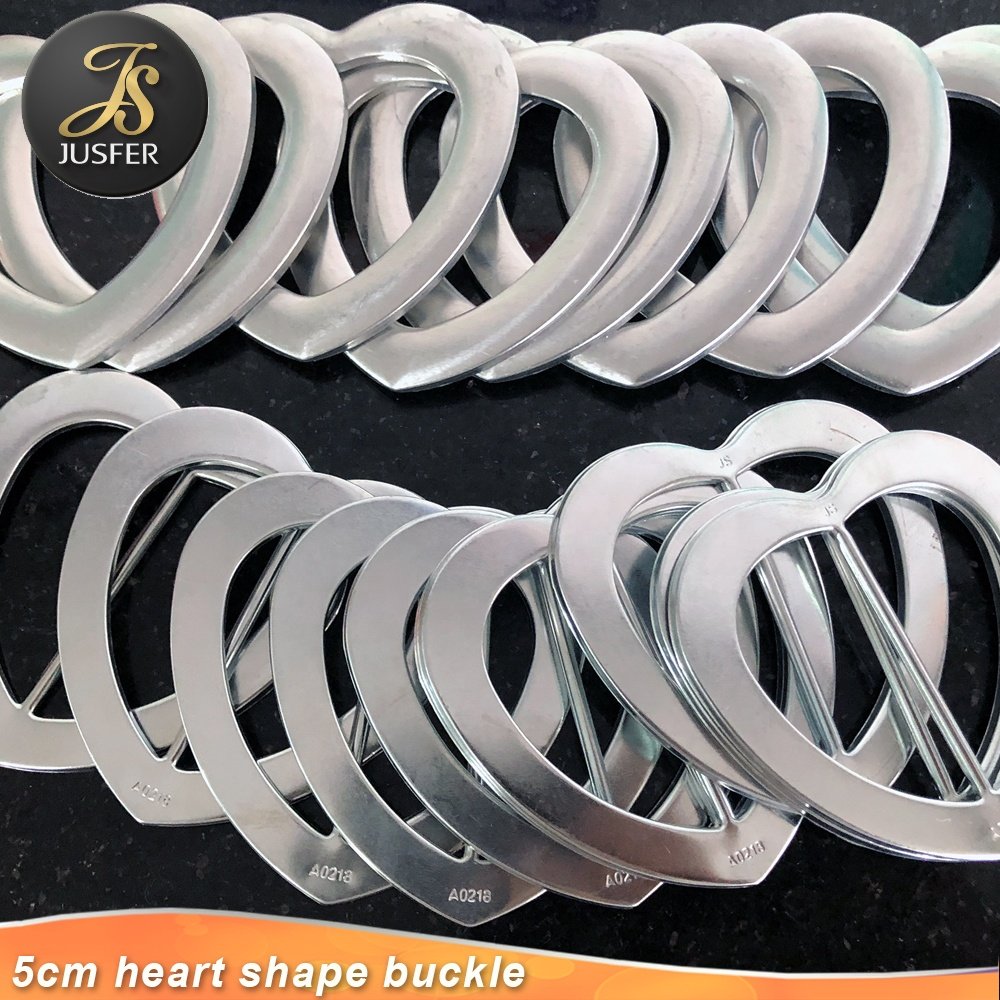 Belt buckle manufacture supply 2 inch aluminum belt buckle blank for belt garment heart shape blank buckle for lady