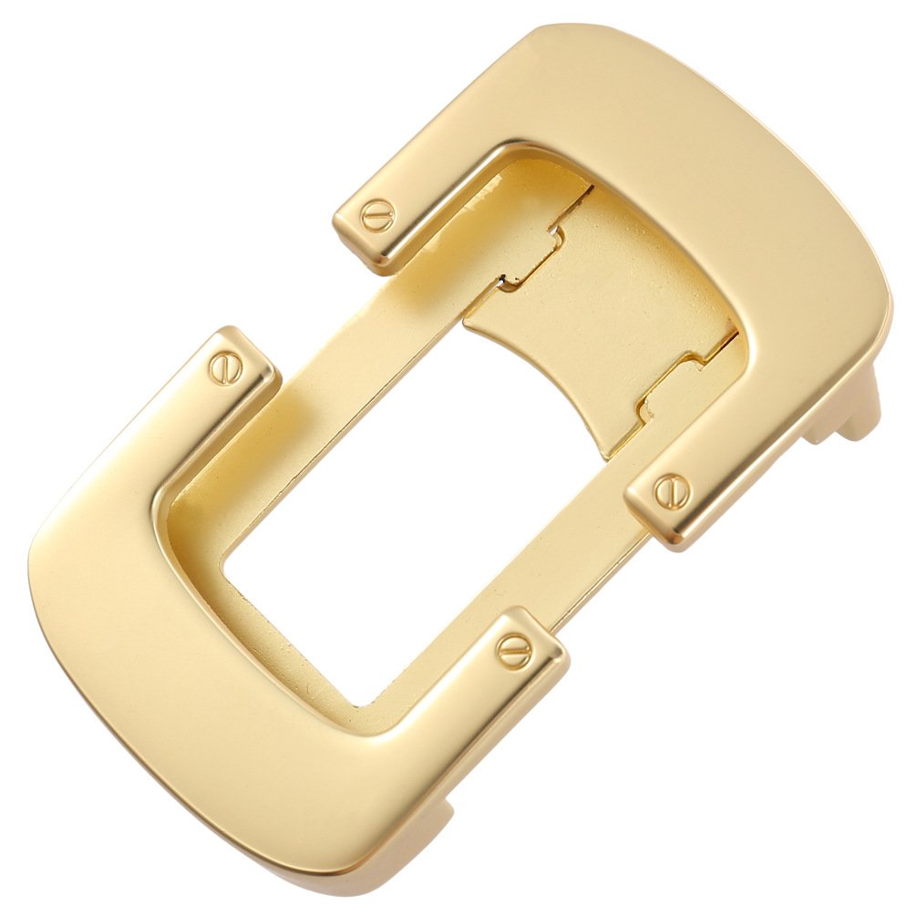 Daily Use 35mm Factory Manufacturer Simple Casual Rectangular Plain Letter Buckle for Leather Strap