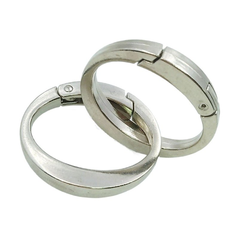Factory wholesale metal o ring making custom engraved logo o ring buckle hardware for handbags