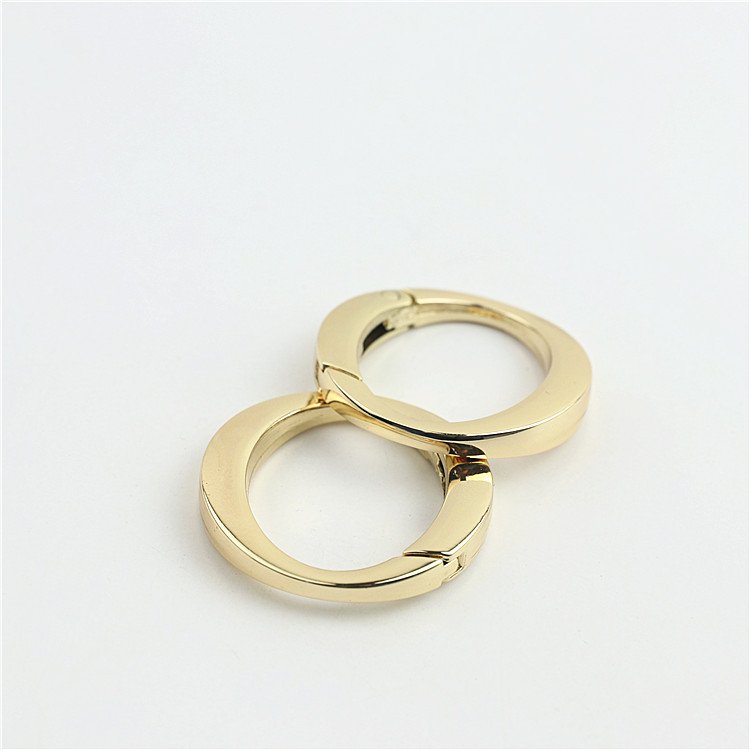 Factory wholesale metal o ring making custom engraved logo o ring buckle hardware for handbags