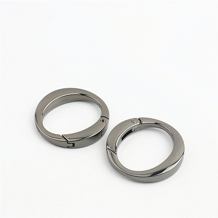 Factory wholesale metal o ring making custom engraved logo o ring buckle hardware for handbags