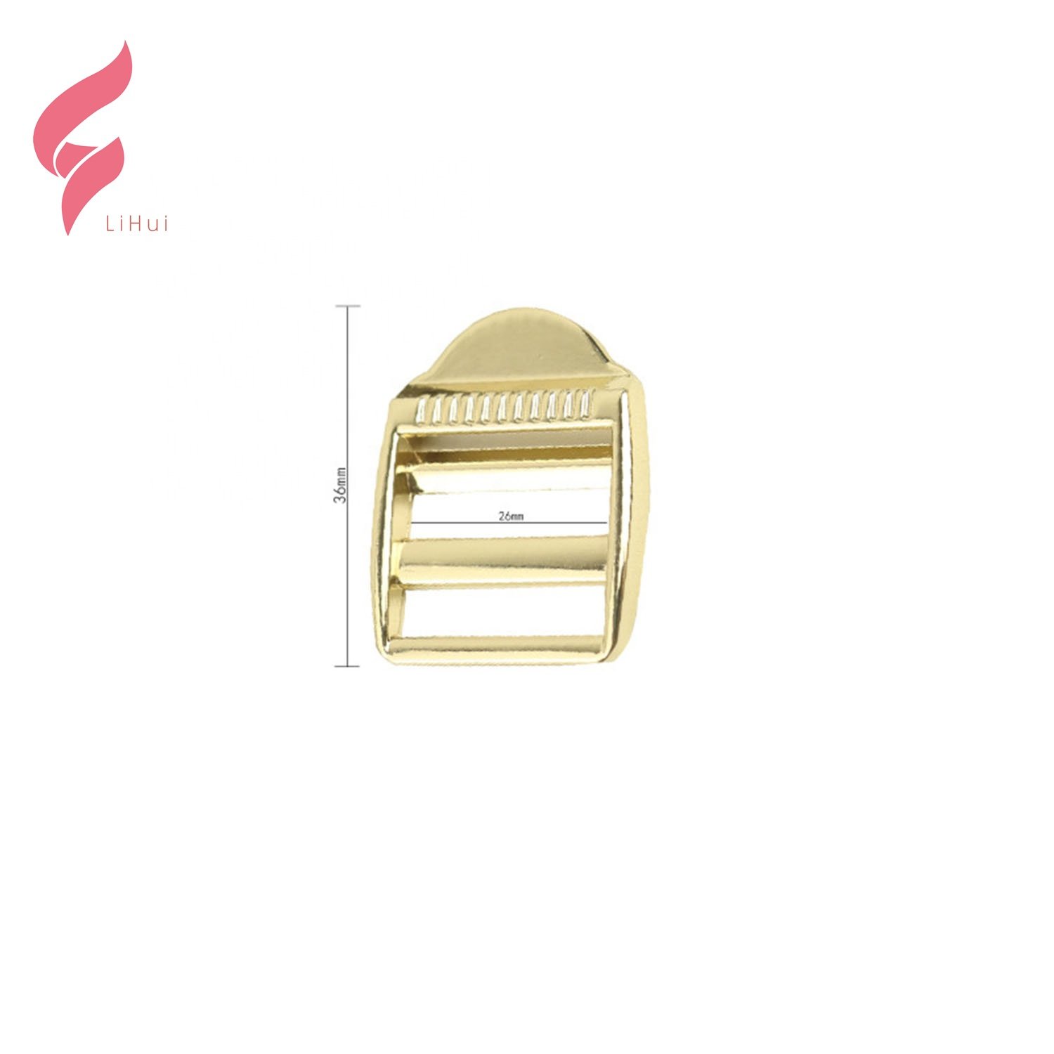 LiHui hardware strap custom metal tri glide adjuster slide buckle strap metal slider clasp for handbags
