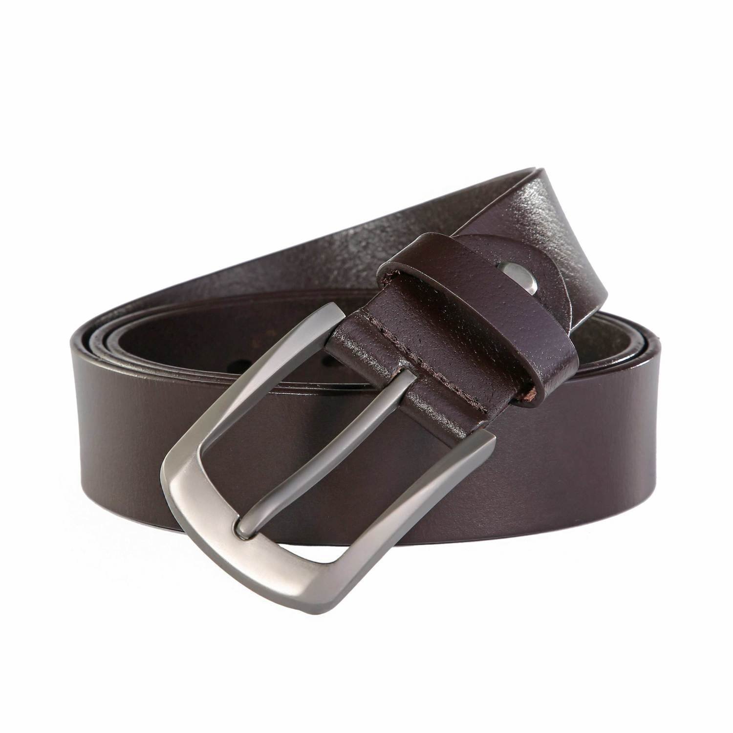 First Layer Genuine Cowhide Leather Belt for Men Fashion Casual Business Pin Buckle Adult Pants Belt Wholesale from Manufacturer