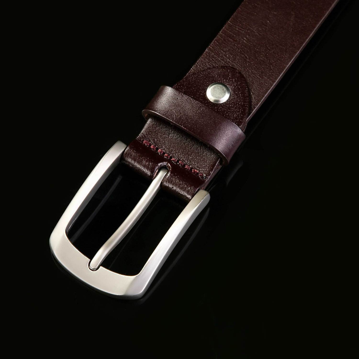 First Layer Genuine Cowhide Leather Belt for Men Fashion Casual Business Pin Buckle Adult Pants Belt Wholesale from Manufacturer