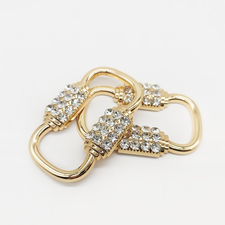 Top Selling Diamond Decoration Square Bikini Bra Buckle Zinc Alloy Rhinestone Underwear Accessories Women Golden Swimwear Buckle
