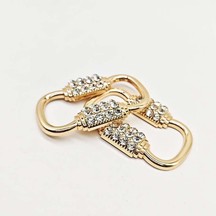 Top Selling Diamond Decoration Square Bikini Bra Buckle Zinc Alloy Rhinestone Underwear Accessories Women Golden Swimwear Buckle