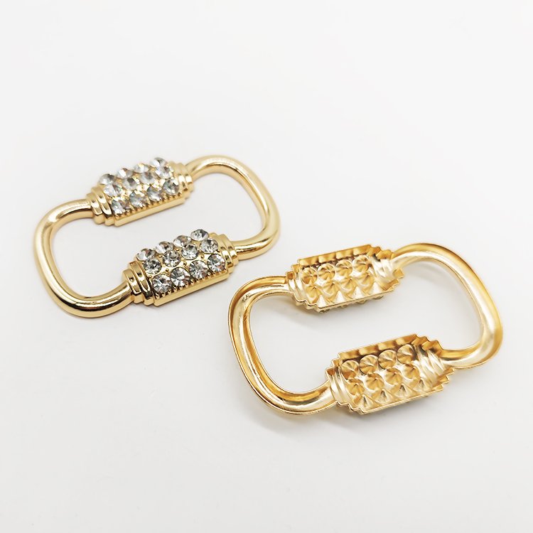 Top Selling Diamond Decoration Square Bikini Bra Buckle Zinc Alloy Rhinestone Underwear Accessories Women Golden Swimwear Buckle