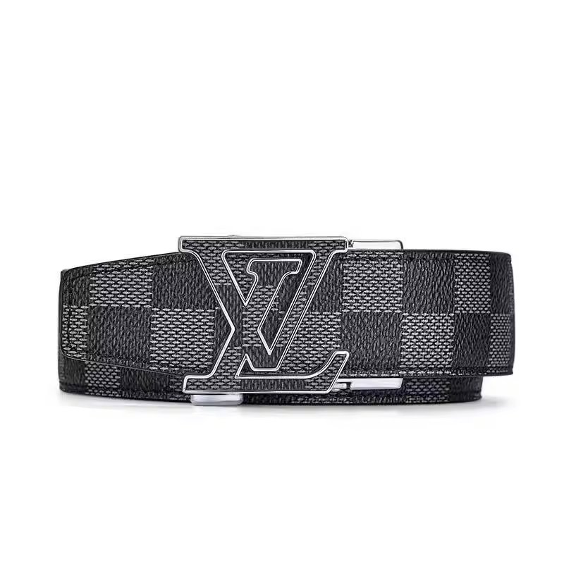 New Men's Classic Letter Buckle Leather Belt Automatic Buckle Cow Belt Fashion Trend Beautiful Business For Men