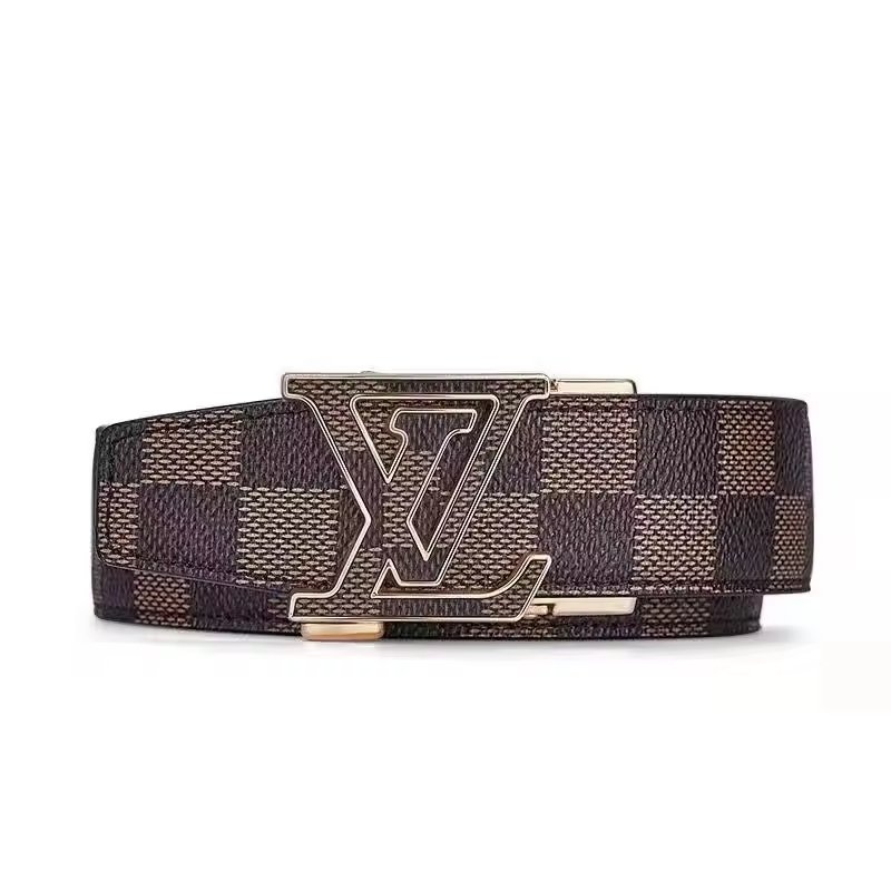New Men's Classic Letter Buckle Leather Belt Automatic Buckle Cow Belt Fashion Trend Beautiful Business For Men