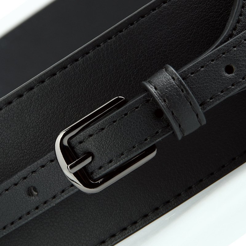 Women Obi Belt Vintage Pu+genuine Leather Buckle Waist Belt,Fashion Wide Belts For Dresses Coat