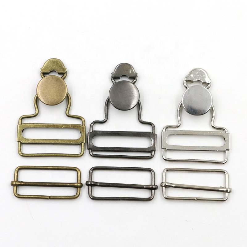 Custom Size Accessories Metal Denim Jeans Suspender Button Buckle