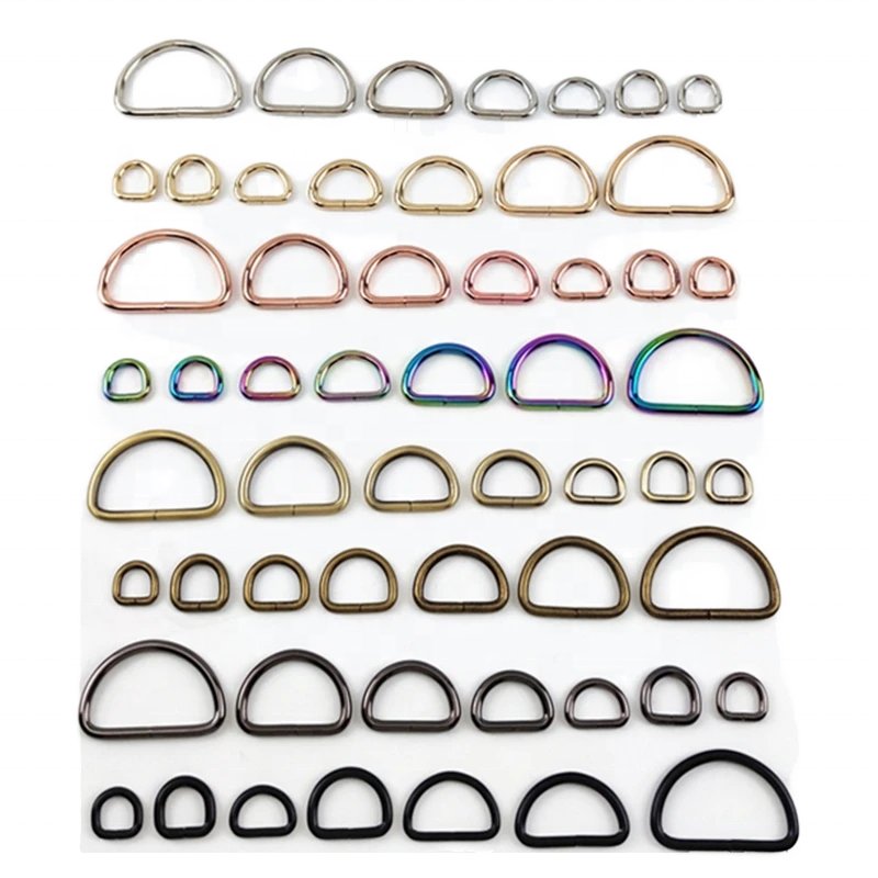 MeeTee F4-6 16/20/25/32/38/50mm High Quality Alloy Bag Strap Connective Clasp Luggage Handbag Hardware Accessories D Ring Buckle